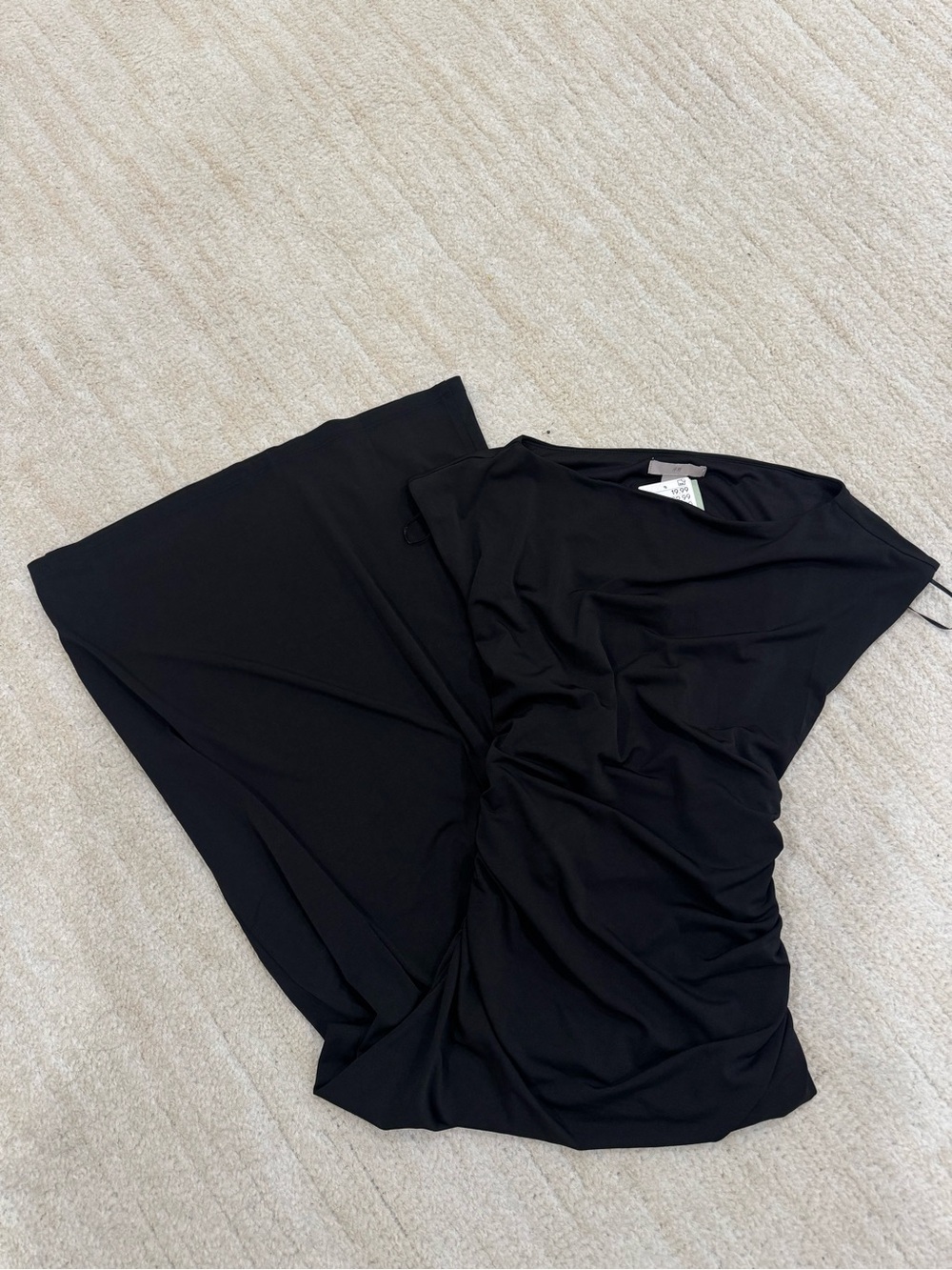 Black Ruched Dress